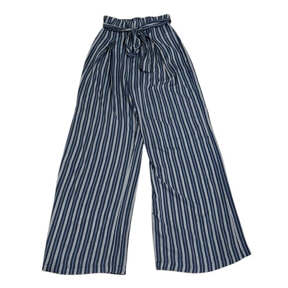 Forever 21 Striped Wide Leg Belted Pants(Size Small) - Picture 4 of 9